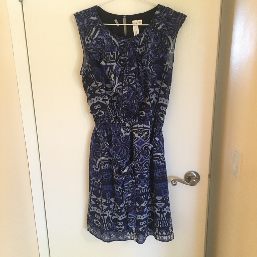 Blue patterned dress